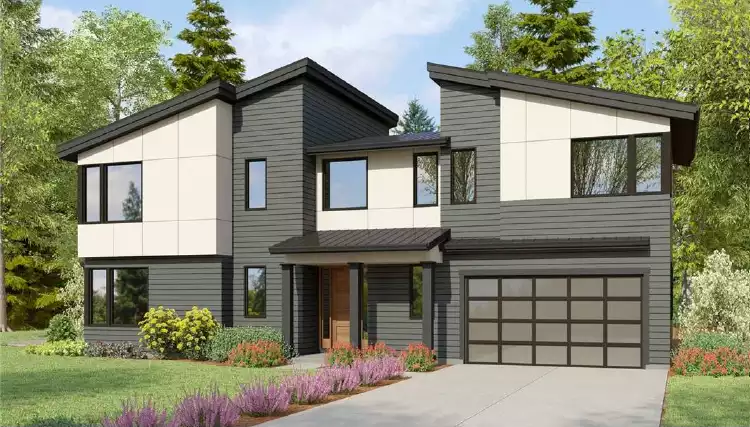 image of 2 story contemporary house plan 10276