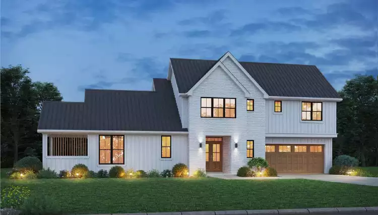 image of transitional house plan 10286