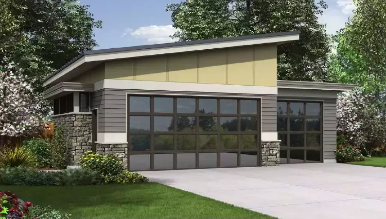 image of garage house plan 4384