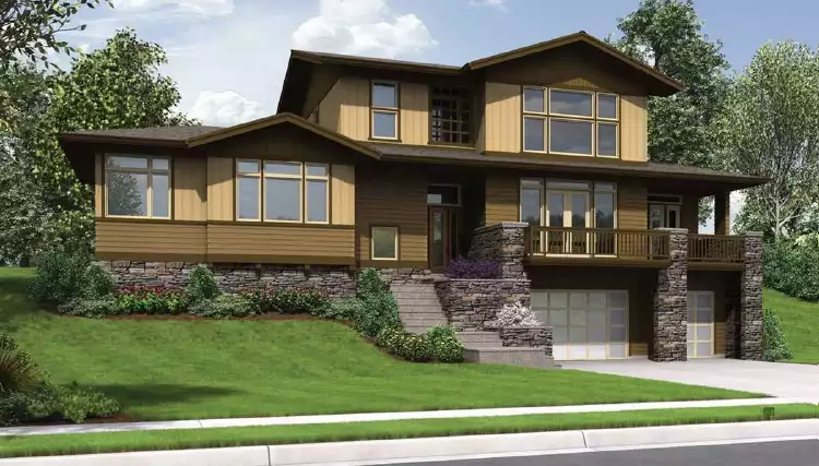 image of 2 story contemporary house plan 5192