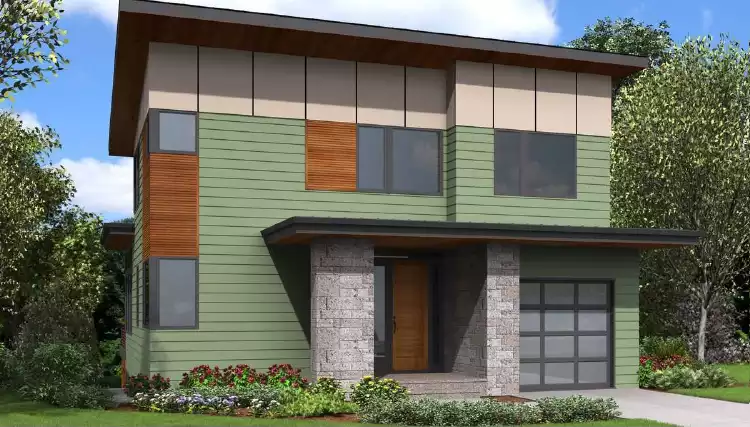 image of 2 story contemporary house plan 5586