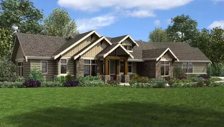 image of ranch house plan 5587
