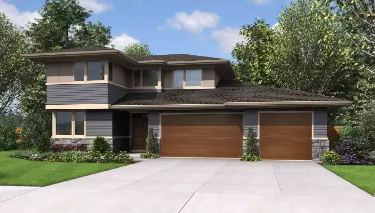 image of 2 story contemporary house plan 5588