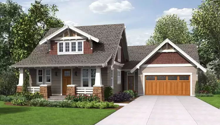 image of 2 story craftsman house plan 6049