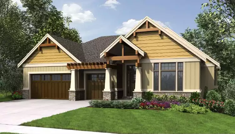 image of large ranch house plan 6060