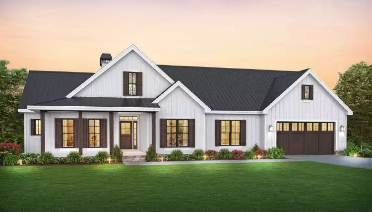 image of small farmhouse plans with porch plan 6434