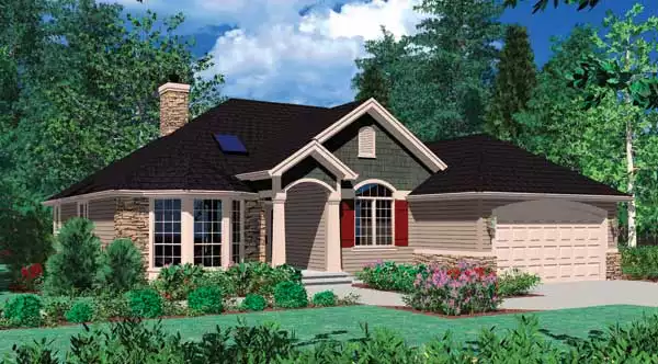 image of ranch house plan 2411