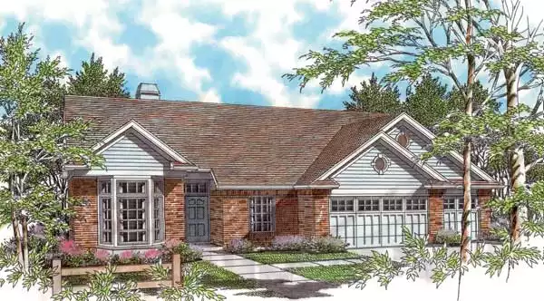 image of small ranch house plan 2418