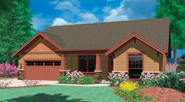 image of small ranch house plan 2435