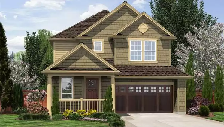 image of 2 story cottage house plan 1910