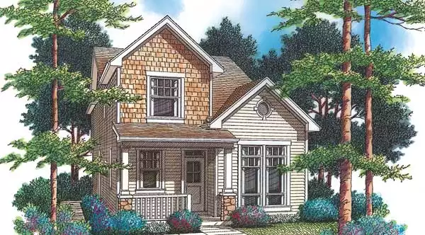 image of 2 story craftsman house plan 2508