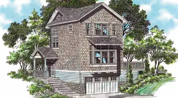 image of beach house plan 2527