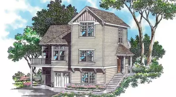 image of beach house plan 2530