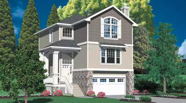 image of 2 story craftsman house plan 2545
