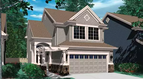image of 2 story colonial house plan 2550