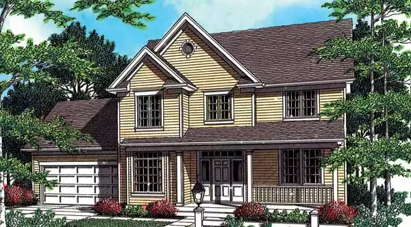 image of 2 story country house plan 2576