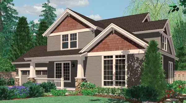 image of 1.5 story house plan 4605
