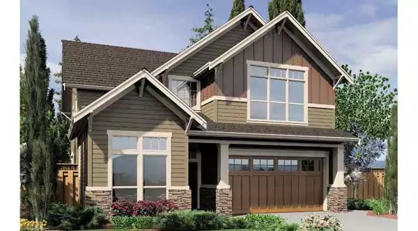 image of 2 story craftsman house plan 5153