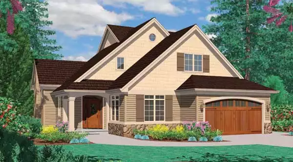 image of 1.5 story house plan 5155