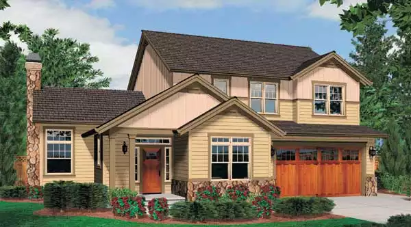 image of 2 story craftsman house plan 5238