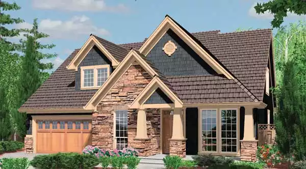 image of 1.5 story house plan 5244