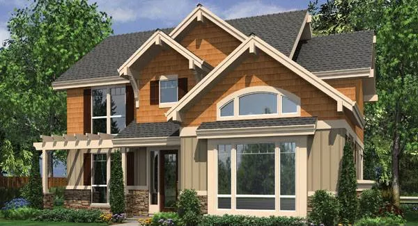image of 2 story cottage house plan 8285