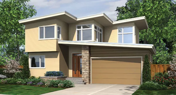 image of 2 story contemporary house plan 8235