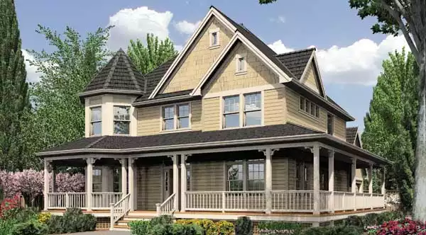 image of victorian house plan 2614