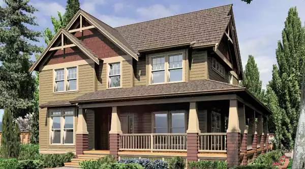 image of 2 story country house plan 2613