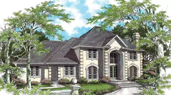 image of colonial house plan 2701