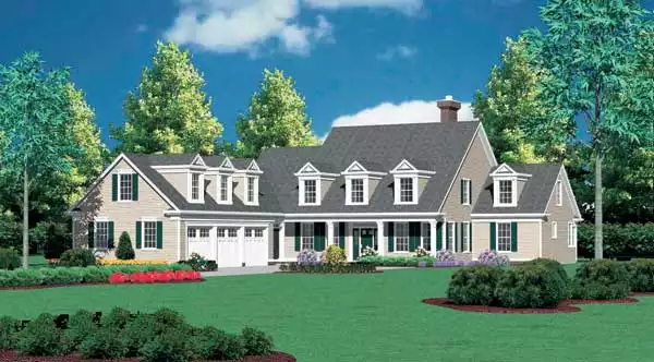 image of colonial house plan 2725