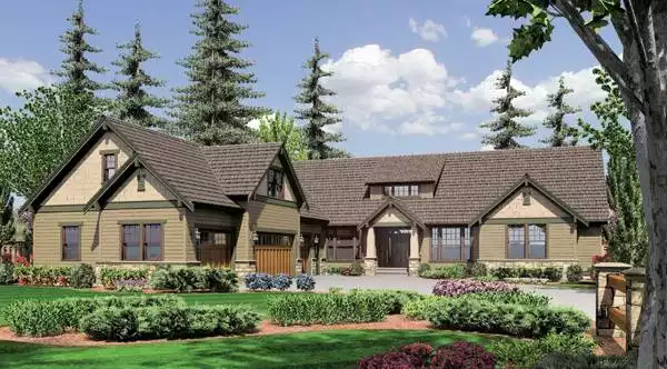 image of 2 story craftsman house plan 5894