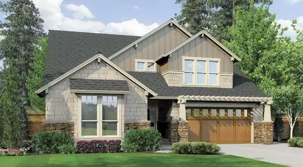 image of 2 story craftsman house plan 7008