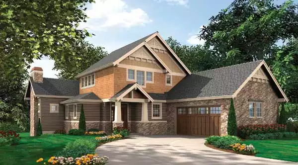 image of large bungalow house plan 7007