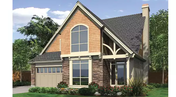 image of 2 story cottage house plan 6924