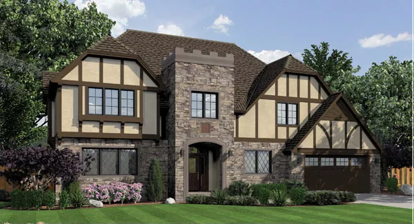 image of 2 story cottage house plan 8552