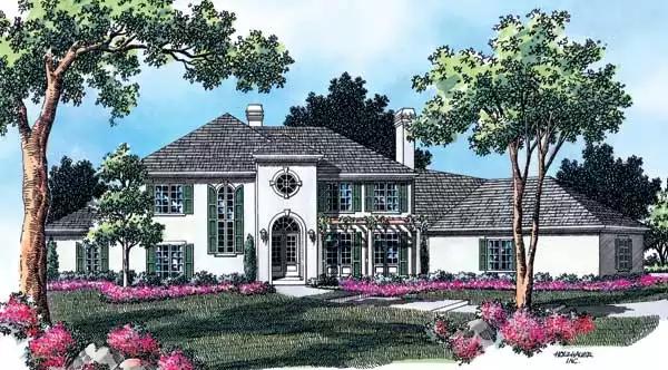 image of french country house plan 2748