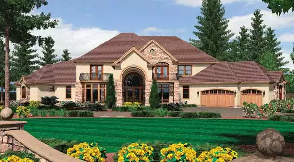 image of french country house plan 5305