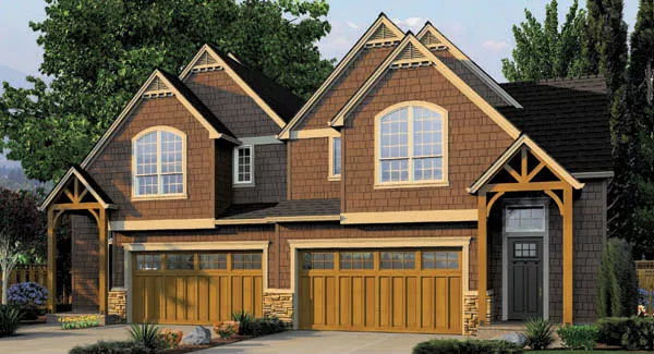 image of duplex house plan 8286