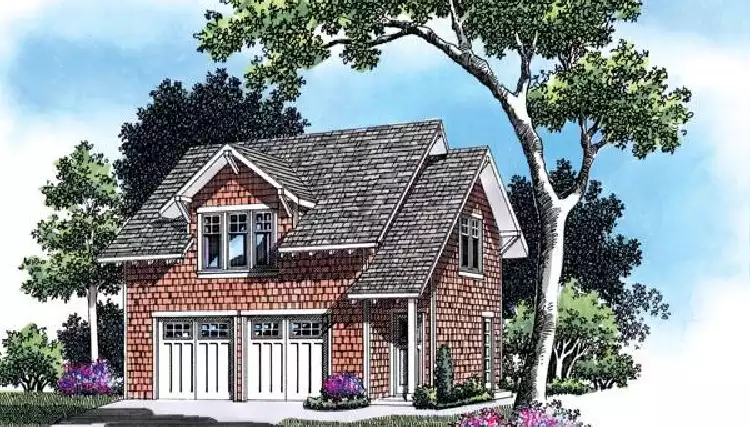 image of garage house plan 2786