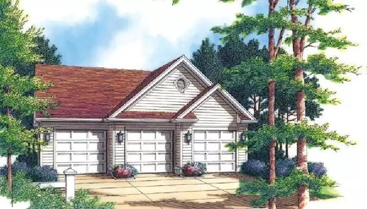 image of garage house plan 2787