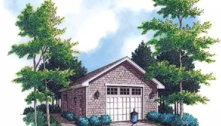 image of garage house plan 2788