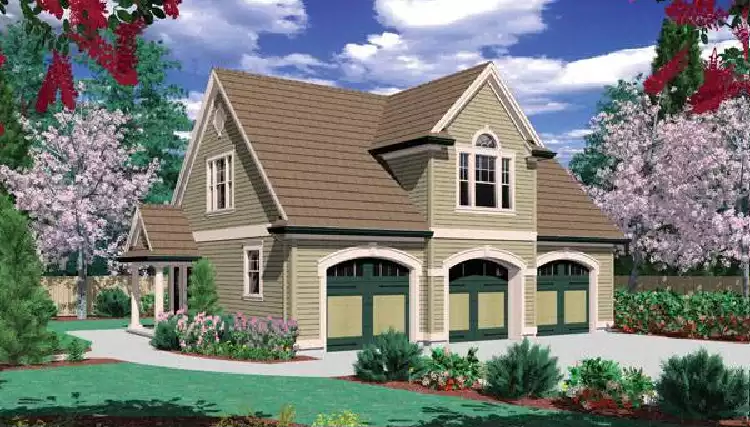 image of garage house plan 2792