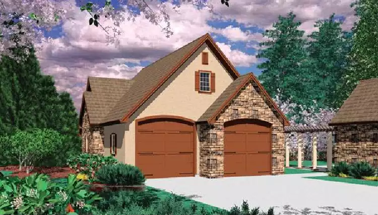 image of garage house plan 4344