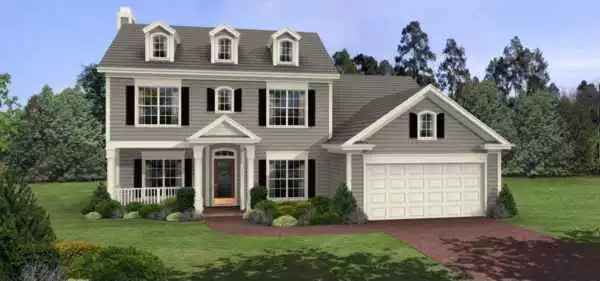 image of colonial house plan 6238