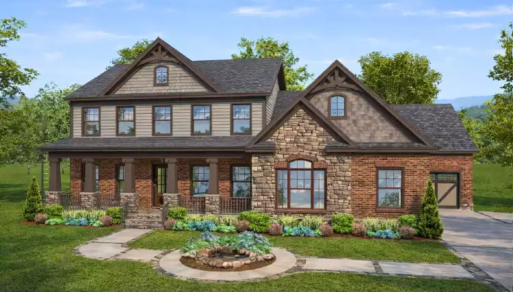 image of 2 story traditional house plan 1033