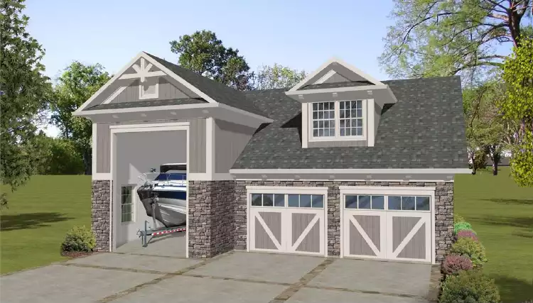 image of garage house plan 3069