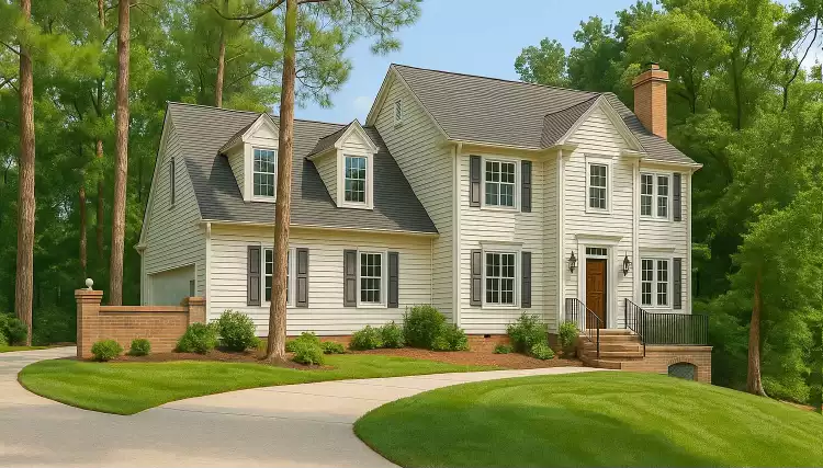 image of 2 story traditional house plan 7591