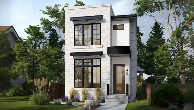 image of small modern house plan 10960