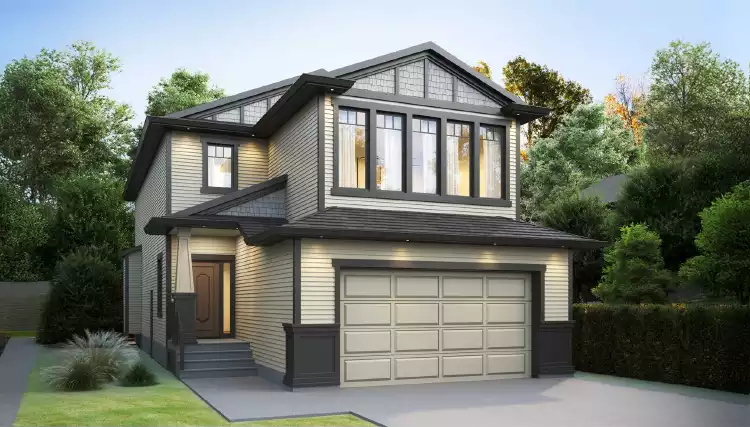 image of 2 story craftsman house plan 12113